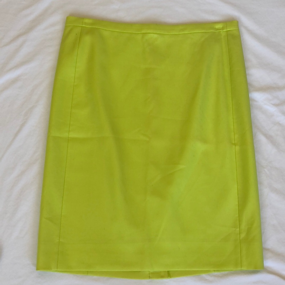 J. Crew Lime green pencil skirt